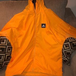 Orange men’s Adidas jacket extra large XL windbreaker never been worn!